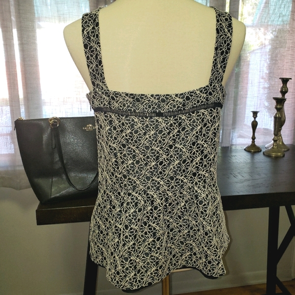 (#6) Banana Republic Crotchet Peplum Top - Picture 2 of 7
